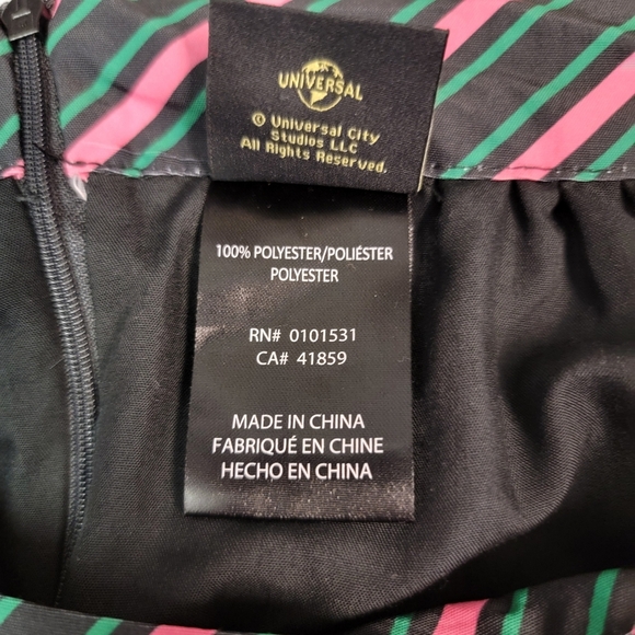 Wicked Paul Tazewell Bubble Mini Skirt Black Green Pink Stripes Size L - Picture 4 of 8